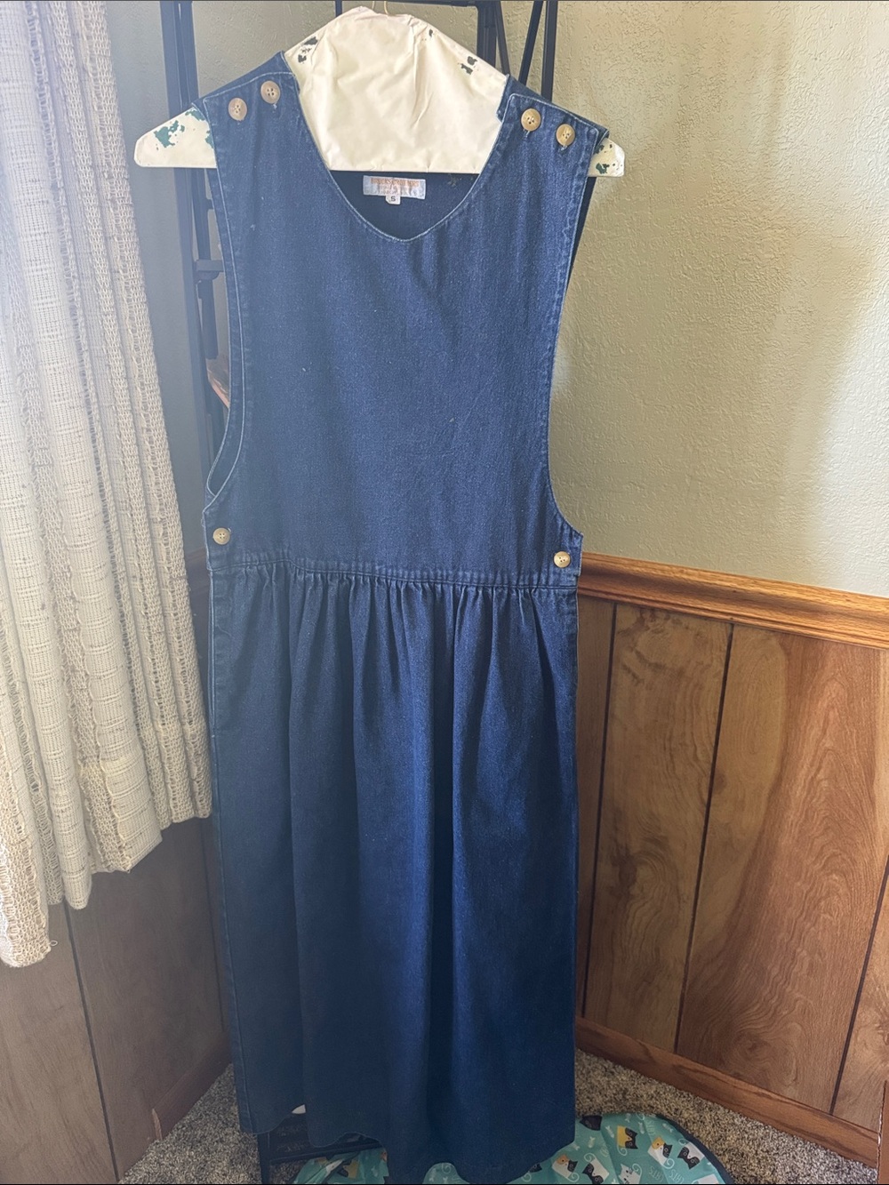 Brooks Brothers Navy Blue Denim Maxi Jumper Dress
